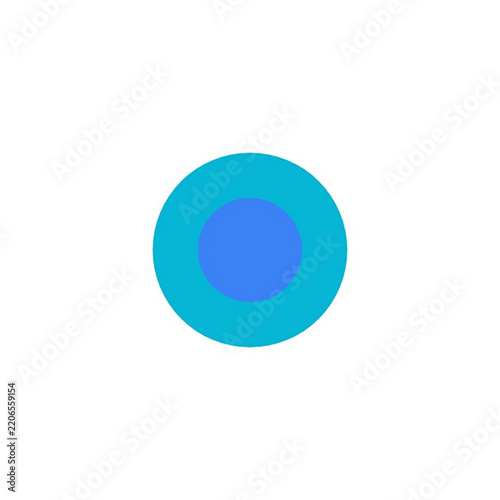 Círculo azul concéntrico sobre fondo sólido diseño gráfico minimalista de alta calidad.