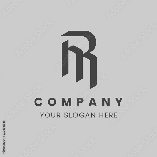 Minimalist RM Letter Monogram Corporate Identity Design