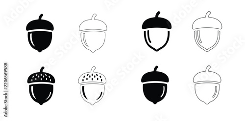 Set of Acorn icon