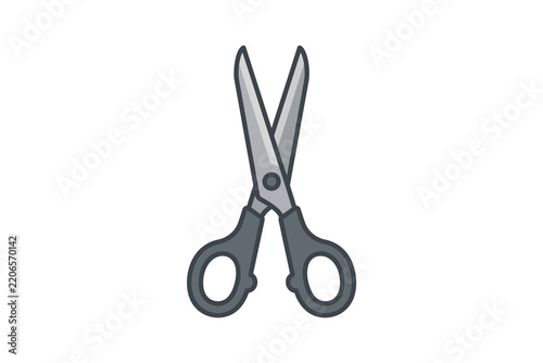 Open Scissors Vector Illustration