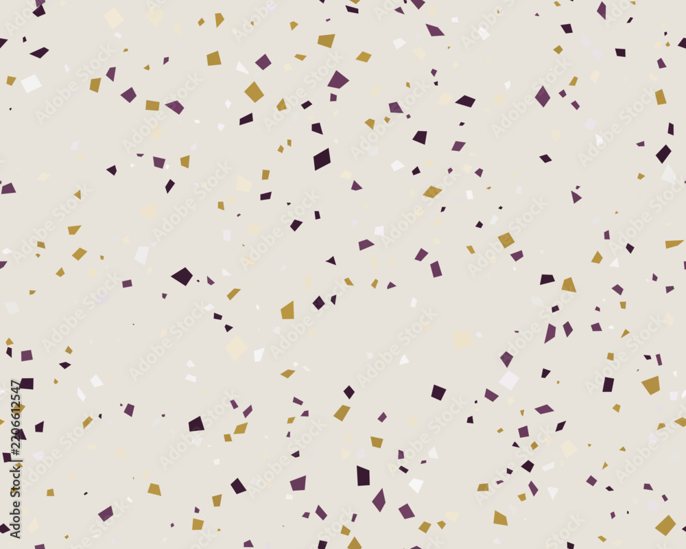 Obraz premium Terrazzo gestreut Aubergine & Altgold nahtlos