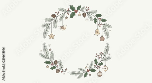 Scandinavian Minimal Christmas Wreath