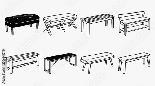 Eight Unique Bench and Table Designs for Modern Furniture Planning