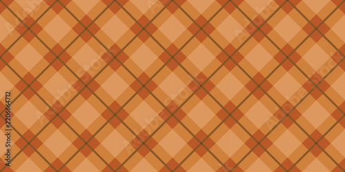 Autumn retro orange brown geometric rhombus plaid gingham seamless vector pattern background