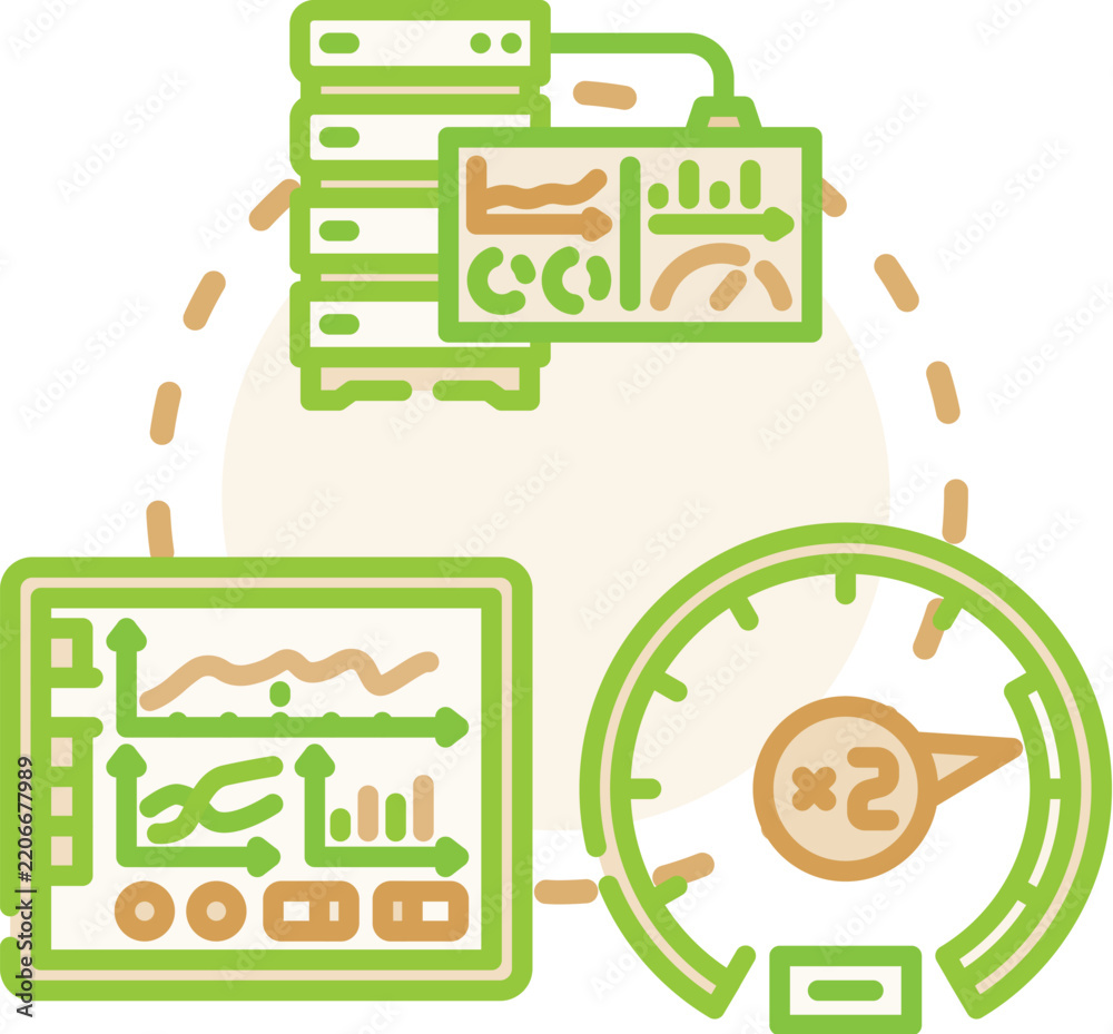 Fototapeta premium Car dashboard mileage status concept displaying a vehicle's odometer, service checklist, and fuel level, visualizing data for maintenance and performance tracking