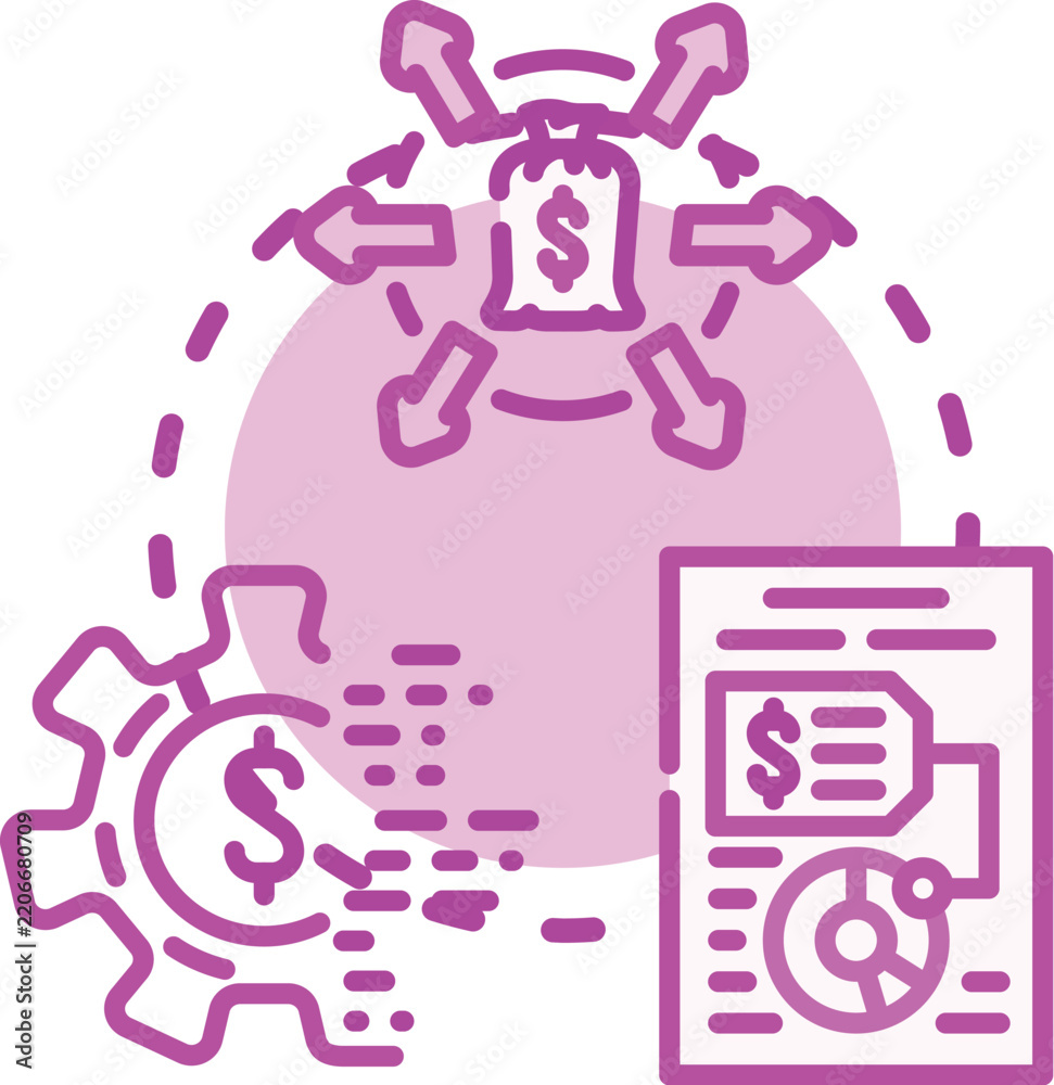 Fototapeta premium Business strategy tracking performance using key indicators, data analytics, and continuous improvement processes, ensuring growth and successful goal achievement