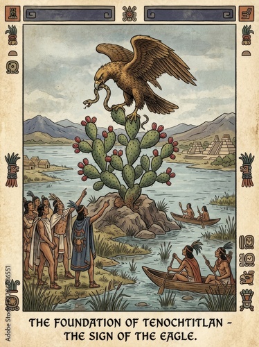 The Foundation of Tenochtitlan the Sign of the Eagle