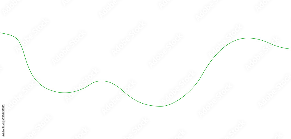 Fototapeta premium Green Wavy Line