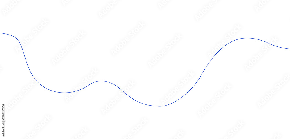 Fototapeta premium Blue Wavy Line