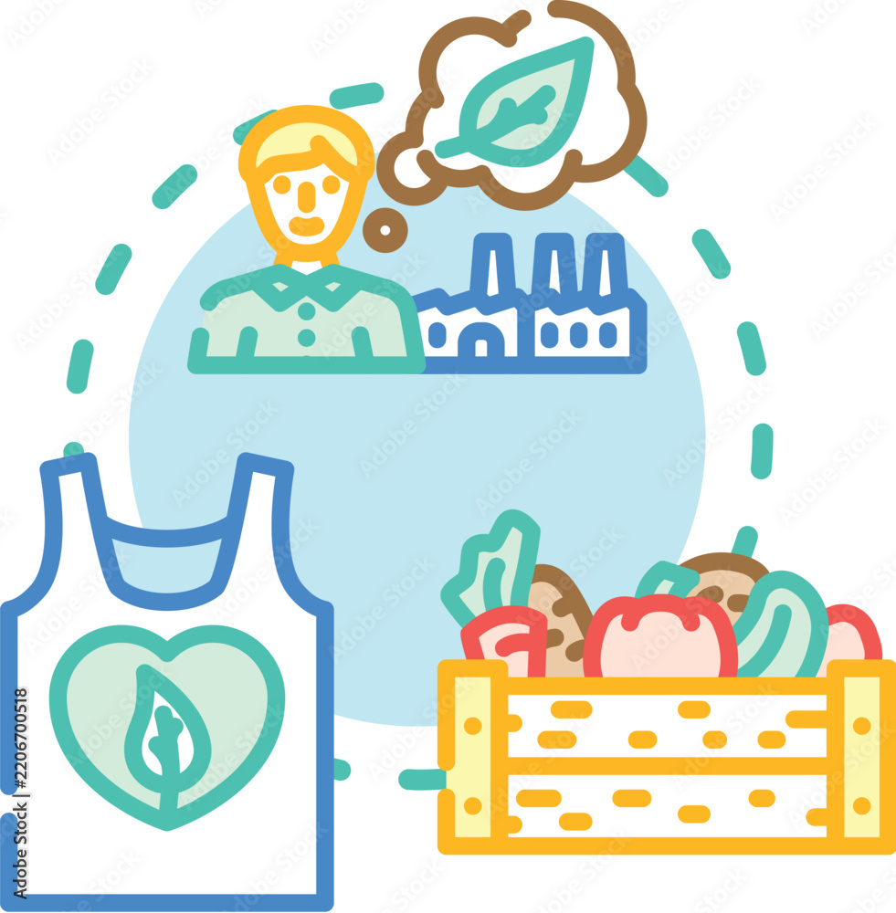 Fototapeta premium Developing eco conscious food production involves integrating sustainable practices, from seed germination to cultivating healthy crops and promoting an environmentally friendly economy
