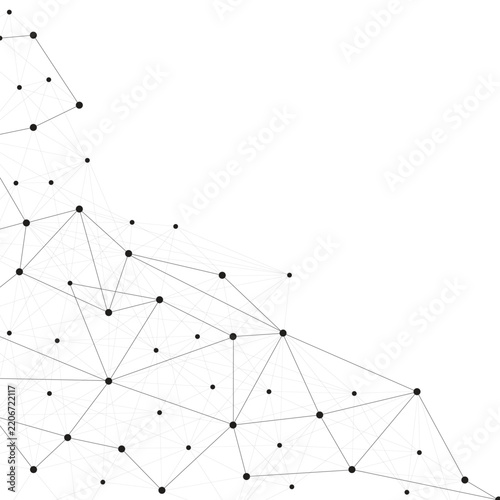 Abstract Digital Network Plexus Background with Connected Dots and Lines for Tech and Science
