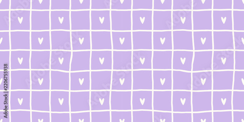 Pattern seamless flower for love print striped and cute background gingham. Heart vector repeat for pink wrapping baby and valentine romance tiny. Design checkered paper for elegant lineart girl.