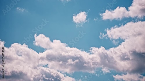 blue sky and white clouds .time lapse	