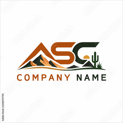 Arizona Standard Copper ASC Logo Design Vector Template