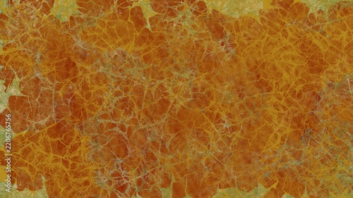 Abstract Dense Bright Orange and Yellow Flaky Rusty Grunge Surface Background