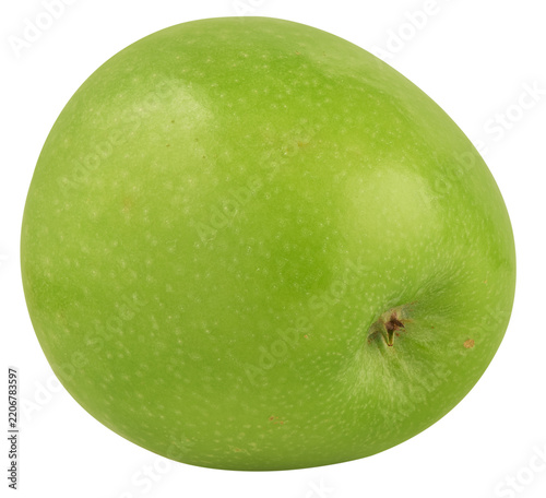 Obraz na płótnie A large ripe green apple isolated