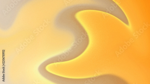 Obraz na plátně Abstract grainy frosted background with fluid warm yellow and taupe grey gradient waves creating a premium modern presentation backdrop and copy space