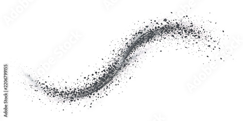 Black Swoosh Dust Trail with Fine Particle Texture