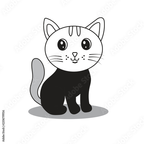 black cat cartoon