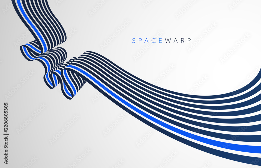 Obraz premium 3D lines in perspective vector abstract background, bent ribbon look like stripes wallpaper, curvy road, speed highway sport race theme.