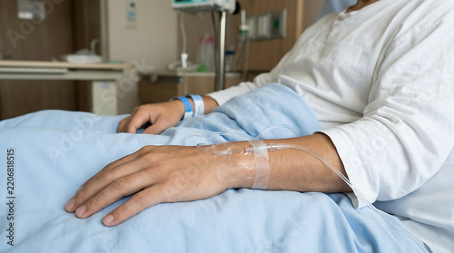 Patient Receiving IntravenousMedicalTreatmentInHospital 4.
