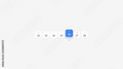 User Interface Demonstration of Digital Calendar Application.