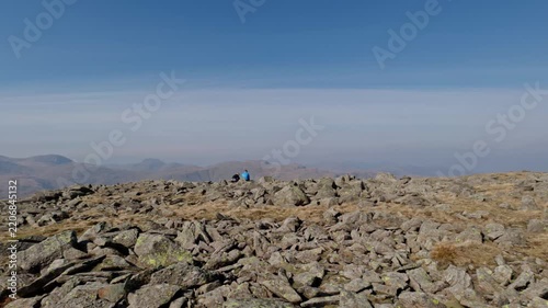 Hiking trail over the Langdales in the Lake District