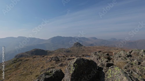 View of Pike O'Stickle from Harrison Stickle, the langdales, Lake District