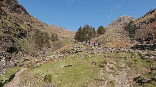 Trail up to stickle Tarn from Dungeon Ghyll
