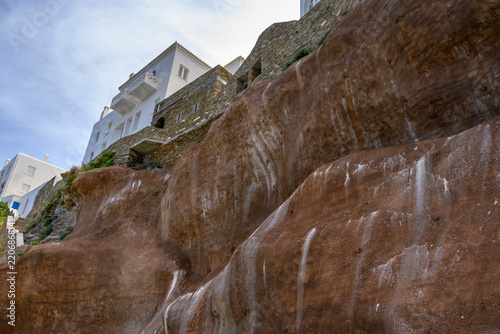 Stone residences in the Old Town of Chora on the island of Andros, Greece.