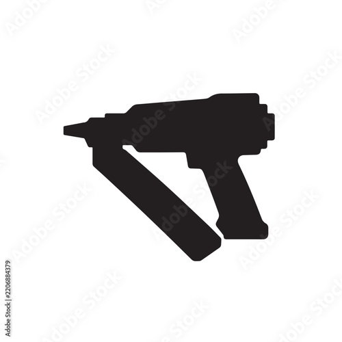Cordless power drill driver icon for DIY and carpentry drilling work
Black silhouette cordless drill driver icon for DIY home improvement, carpentry drilling and portable power tool work