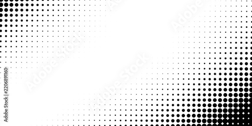 Dots Background. Monochrome Abstract Backdrop. Points Pattern. Grunge Vintage Texture. Vector illustration