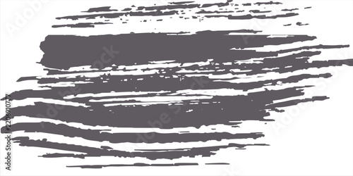 Black isolated ink brush strokes vector design