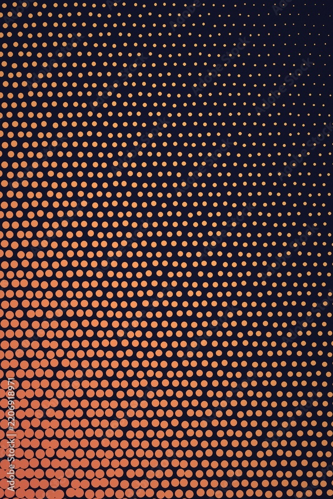 Obraz premium Noir sunset gold and coral pop art halftone texture background