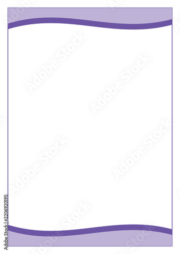 Purple wavy border frame design with soft lavender accent bands for creative school project art.