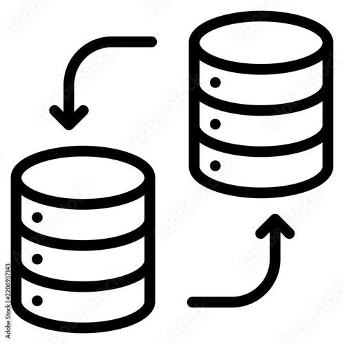 Naklejka Data Migration Icon