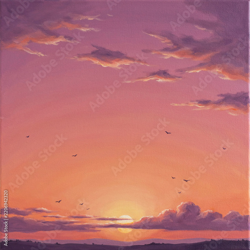 sunset in the sea