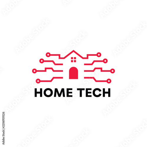 Smart home tech logo design