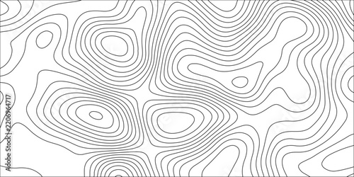 Abstract white contour wave lines topographic background, lines map seamless pattern, modern wallpaper texture and realistic design used for banner and posters, mountain relief geographic pattern.
