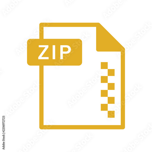 Zip file icon vector illustration