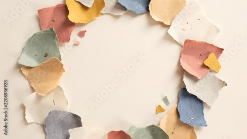 Colorful Paint Chips Arranged Creatively On Light Surface Showing Various Shades And Textures