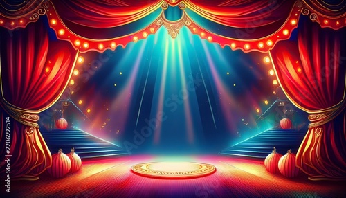 circus stage frame background