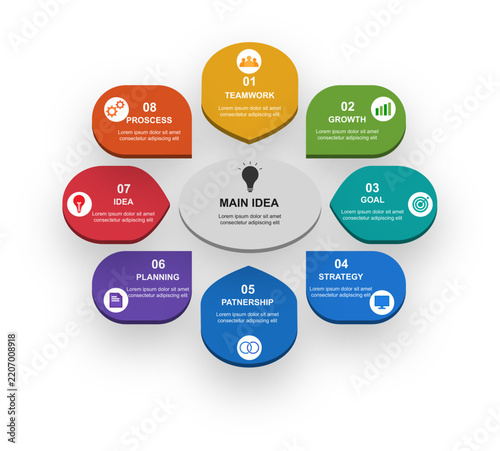 Business Strategy Process Infographic Template