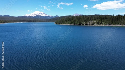 Landscape with Elk Lake - Cascade Lakes area in Oregon