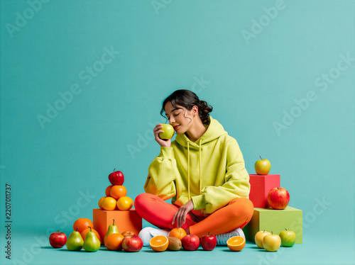 following a healthy lifestyle, personal health and wellbeing metaphor, idea or concept