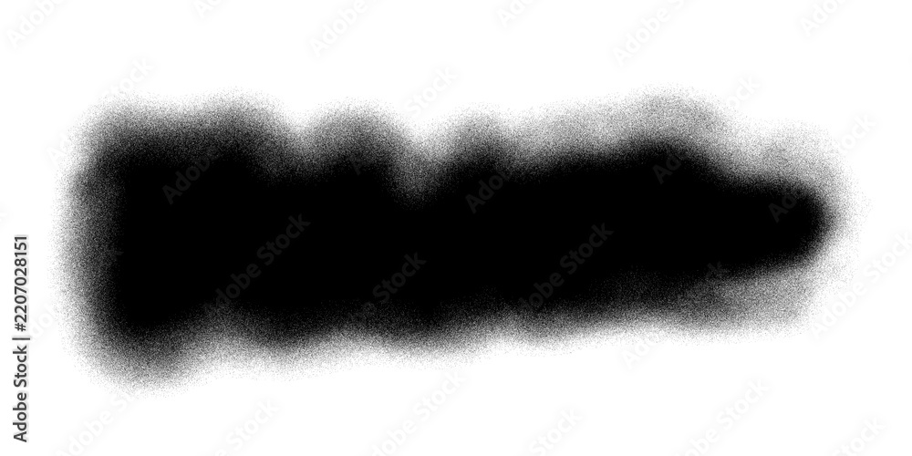 Fototapeta premium Solid black rectangular shape with irregular edges on a plain white background isolated on a transparent background