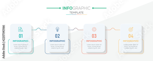 Timeline Infographic design template. business icons and 4 options or steps. Vector illustration 