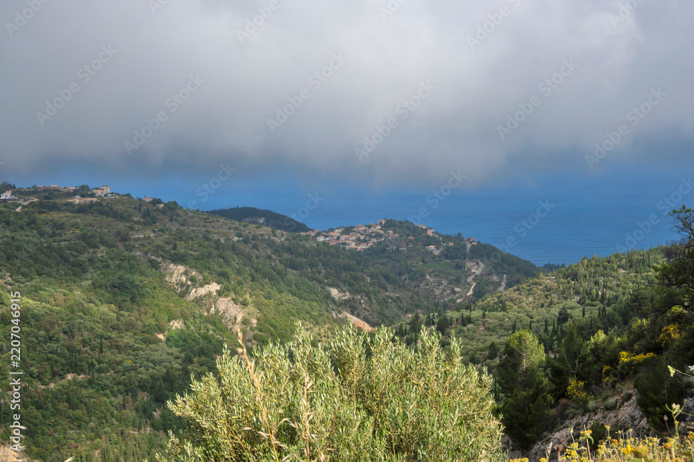 Fototapeta premium Spring view of Mountain of Lefkada, Greece