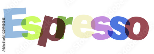 Modern abstract overlapping geometric and organic shapes illustration on transparent background