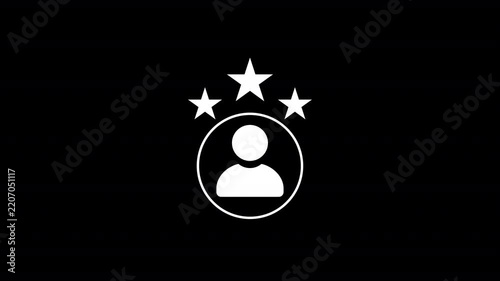 icon animated for professional profile, vip member, loyalty program, and customer review